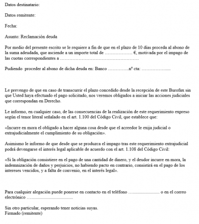 Modelos de Burofax y cómo redactarlo paso a paso Asesorías