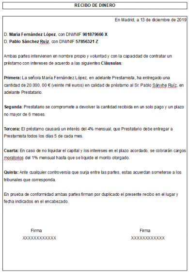 Modelo De Recibo De Dinero Asesorías 0471