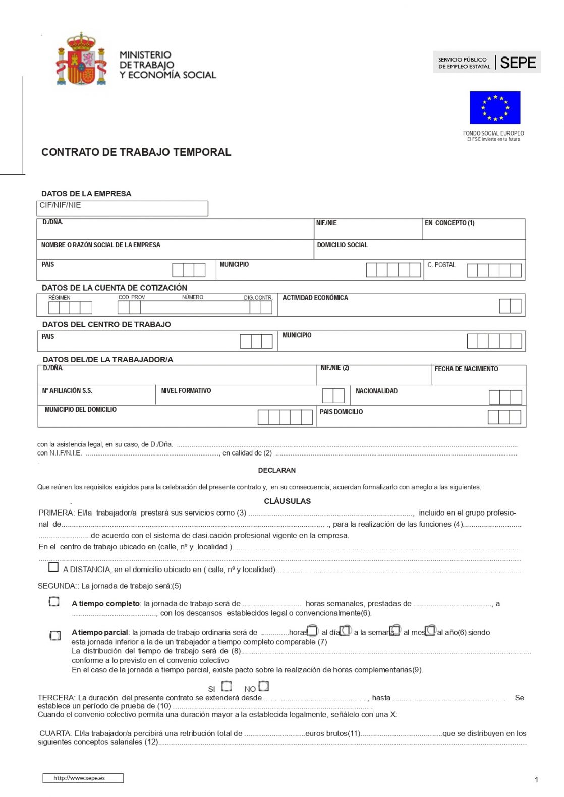 Contrato De Trabajo Temporal Tipos Y Características Asesorías 4384