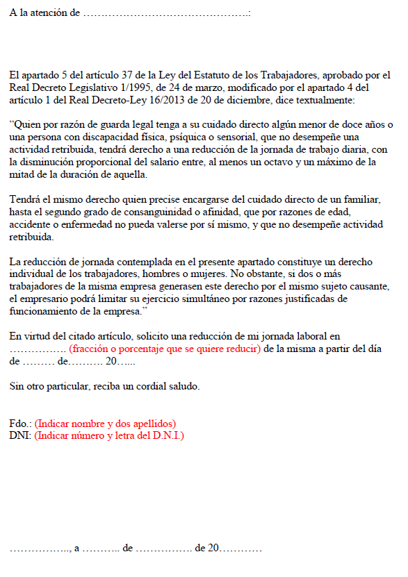 Reducción de jornada laboral Pasos que debo seguir Asesorías